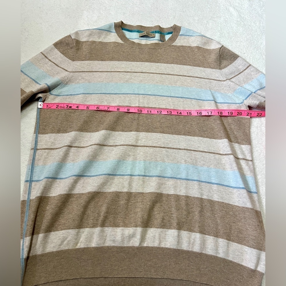 Ted Baker Pull-Over Striped Crewneck Sweater - Size 4/Large - Picture 3 of 11